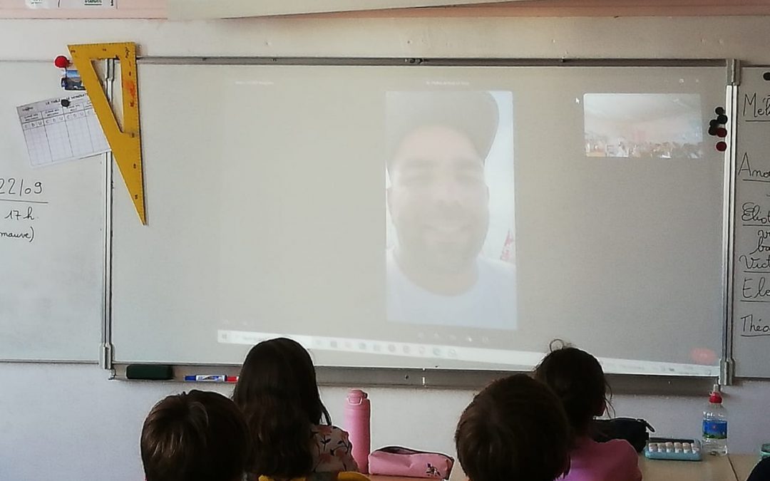 Les CM1-CM2 ont fait connnaissance avec le skippeur William Ollivier.